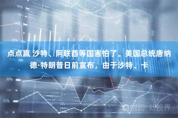 点点赢 沙特、阿联酋等国害怕了。美国总统唐纳德·特朗普日前宣布，由于沙特、卡